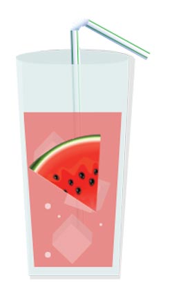 Wasser mit Wassermelone